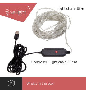 TUYA LED - 7.5 m - 75 lampes multicolore - càble transparant - smart -