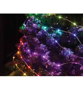 TUYA LED - 7.5 m - 75 lampes multicolore - càble transparant - smart -