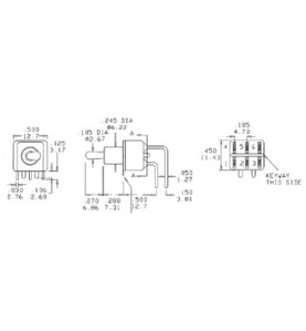 INVERSEUR BIPOLAIRE HORIZONTAL COUDE ON-OFF-(ON) - Velleman