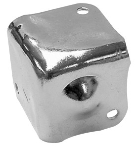 COIN DE PROTECTION POUR ENCEINTES, BLANC METALLIQUE, 38 x 38mm x 90° -