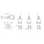 INVERSEUR TRIPOLAIRE VERTICAL DPDT ON-ON-ON