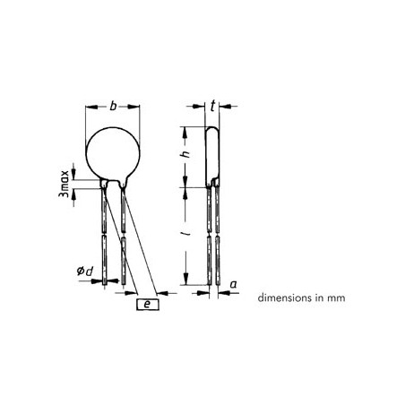 VDR 30VCA/38VCC PAS=7.5mm