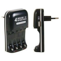 CHARGEUR RAPIDE POUR ACCUS NIMH AVEC SORTIE USB - Velleman