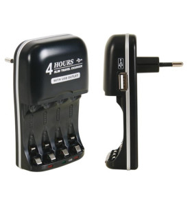 CHARGEUR RAPIDE POUR ACCUS NIMH AVEC SORTIE USB - Velleman