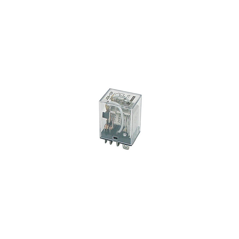 RELAIS HAUTE PUISSANCE 10A/24VCC-220VCA 2 x REPOS-TRAVAIL 12Vcc
