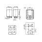 RELAIS HAUTE PUISSANCE 10A/24VCC-220VCA 2 x REPOS-TRAVAIL 12Vcc