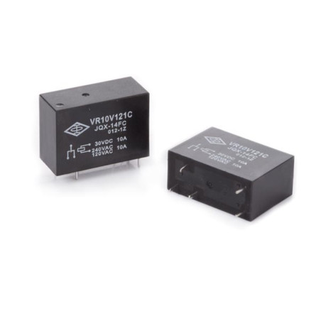 RELAIS VERTICAL 10A/30VCC-220VCA,1 x REPOS-TRAVAIL 12Vcc - Velleman