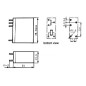 RELAIS VERTICAL 10A/30VCC-220VCA,1 x REPOS-TRAVAIL 12Vcc