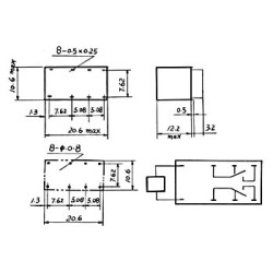 DIL RELAIS 1A/30VCC-125VCA 2 x REPOS-TRAVAIL 24Vcc