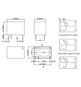 DIL RELAIS 3A/120VCA 1 x REPOS-TRAVAIL 6Vcc - Velleman