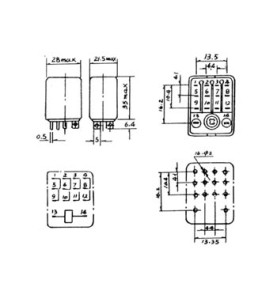 RELAIS HAUTE PUISSANCE 3A/28VCC-220VCA 4 x REPOS-TRAVAIL 24Vcc - Velle