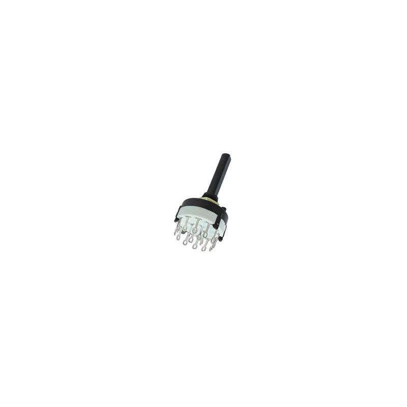 COMMUTATEUR ROTATIF 4 CIRCUITS / 3 POSITIONS - COSSES A SOUDER