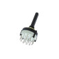 COMMUTATEUR ROTATIF 4 CIRCUITS / 3 POSITIONS - COSSES A SOUDER
