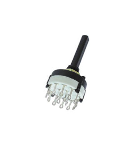 COMMUTATEUR ROTATIF 4 CIRCUITS / 3 POSITIONS - COSSES A SOUDER - Velle