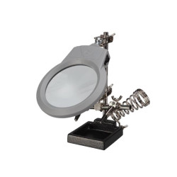 TROISIÈME MAIN AVEC LOUPE, LAMPE LED ET SUPPORT POUR FER À SOUDER - Ve