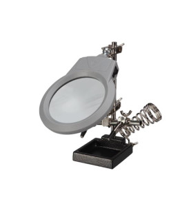 TROISIÈME MAIN AVEC LOUPE, LAMPE LED ET SUPPORT POUR FER À SOUDER - Ve