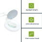 Lampe de travail de bureau avec loupe - 8 dioptries - 22 W - blanc