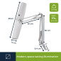 Lampe de bureau - 3 x 14 W - blanc