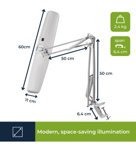 Lampe de bureau - 3 x 14 W - blanc - Velleman