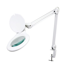 Lampe de travail de bureau à LED avec loupe - 5 dioptries - 4 W - 48 L