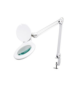 Lampe de travail de bureau à LED avec loupe - 5 dioptries - 4 W - 48 L