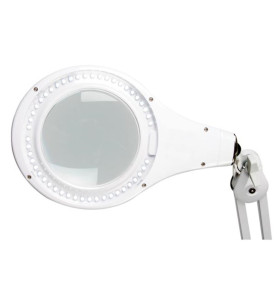 Lampe de travail de bureau à LED avec loupe - 5 dioptries - 4 W - 48 L