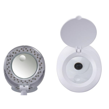LAMPE-LOUPE LED 3 + 12 DIOPTRES - 6 W - 30 LEDs -  BLANC