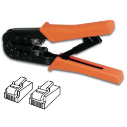 PINCE A SERTIR POUR CONNECTEURS MODULAIRES 6P4C (RJ11), 6P6C (RJ12), 8