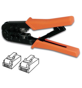 PINCE A SERTIR POUR CONNECTEURS MODULAIRES 6P4C (RJ11), 6P6C (RJ12), 8