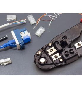 PINCE A SERTIR POUR CONNECTEUR MODULAIRE 8P8C (RJ45) - Velleman