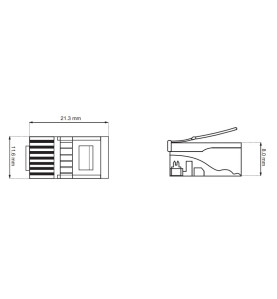 FICHE MODULAIRE RJ45 8P8C - Velleman