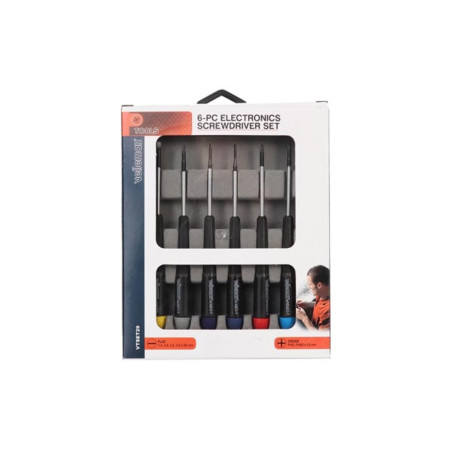 JEU DE 6 TOURNEVIS DE PRÉCISION (PLAT + CRUCIFORME) - Velleman