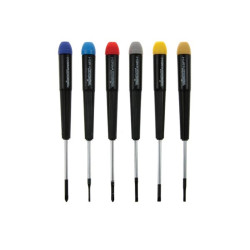 JEU DE 6 TOURNEVIS DE PRÉCISION (PLAT + CRUCIFORME)