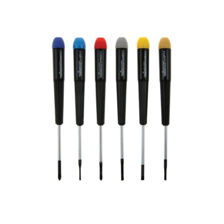 JEU DE 6 TOURNEVIS DE PRÉCISION (PLAT + CRUCIFORME)