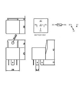 RELAIS AUTOMOBILE  24 VDC 1 X REPOS-TRAVAIL - Velleman