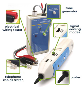 Testeur de cable avec generateur de tonalite - Velleman