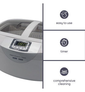 NETTOYEUR À ULTRASONS À MINUTEUR - 2.6 L - Velleman