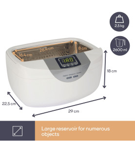 NETTOYEUR À ULTRASONS À MINUTEUR - 2.6 L - Velleman