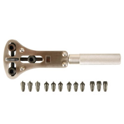 OUVRE-BOÎTIER UNIVERSEL POUR MONTRES ÉTANCHES - 4 JEUX DE 3 EMBOUTS - 