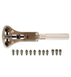 OUVRE-BOÎTIER UNIVERSEL POUR MONTRES ÉTANCHES - 4 JEUX DE 3 EMBOUTS - 