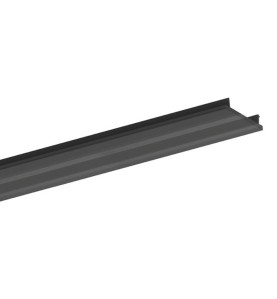 DIFFUSEUR PMMA POUR PROFILÉ DE RUBAN LED 'ALU-EPOXY' - 2 M - NOIR OPAQ