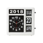HORLOGE MURALE À CHIFFRES SAUTANTS AVEC CALENDRIER - 31 x 31 cm - NÉERLANDAIS