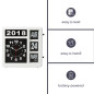 HORLOGE MURALE À CHIFFRES SAUTANTS AVEC CALENDRIER - 31 x 31 cm - FRANÇAIS