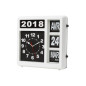 HORLOGE MURALE À CHIFFRES SAUTANTS AVEC CALENDRIER - 31 x 31 cm - FRANÇAIS