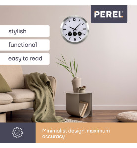 HORLOGE MURALE EN ALUMINIUM AVEC 3 FUSEAUX HORAIRES - Ø 45.5 cm - Vell