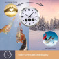 HORLOGE MURALE EN ALUMINIUM AVEC 3 FUSEAUX HORAIRES - Ø 45.5 cm