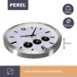HORLOGE MURALE EN ALUMINIUM AVEC 3 FUSEAUX HORAIRES - Ø 45.5 cm