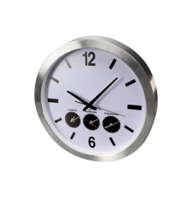 HORLOGE MURALE EN ALUMINIUM AVEC 3 FUSEAUX HORAIRES - Ø 45.5 cm - Vell