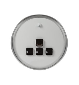 HORLOGE MURALE EN ALUMINIUM AVEC 3 FUSEAUX HORAIRES - Ø 45.5 cm - Vell