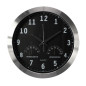 HORLOGE MURALE  EN ALUMINIUM AVEC THERMOMÈTRE & HYGROMÈTRE - Ø 35.5 cm